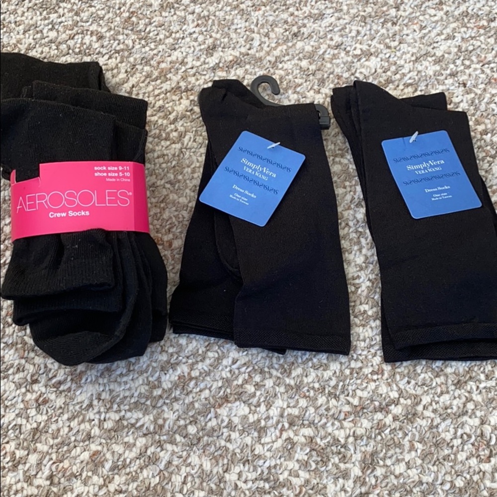 Black dress socks & crew socks